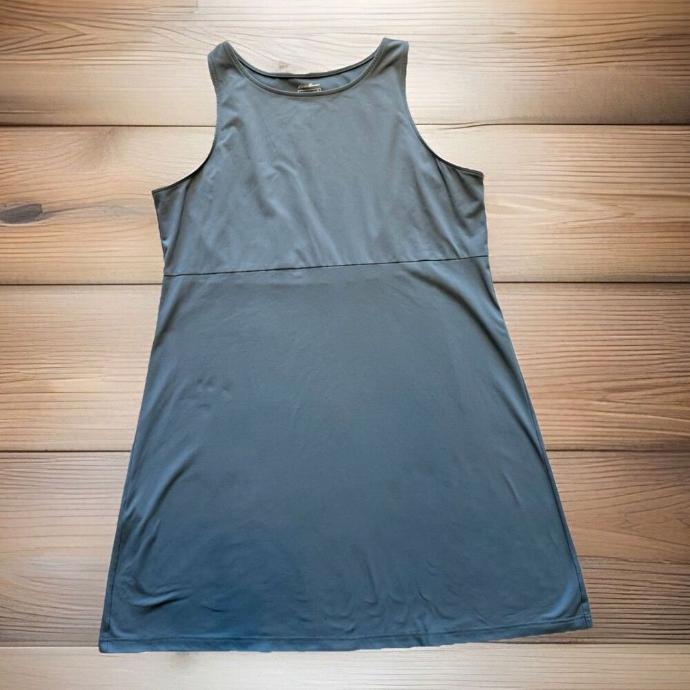 Eddie Bauer Aster Sleeveless Empire Waist Size XL Athletic Dress Blue Stretch